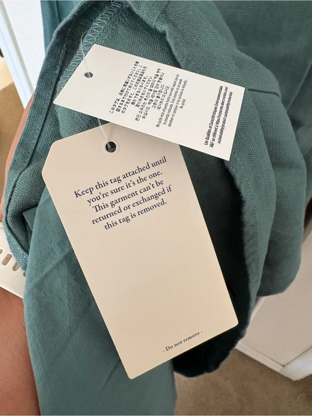 Abercrombie & Fitch Premium Linen High-Neck Maxi Dress